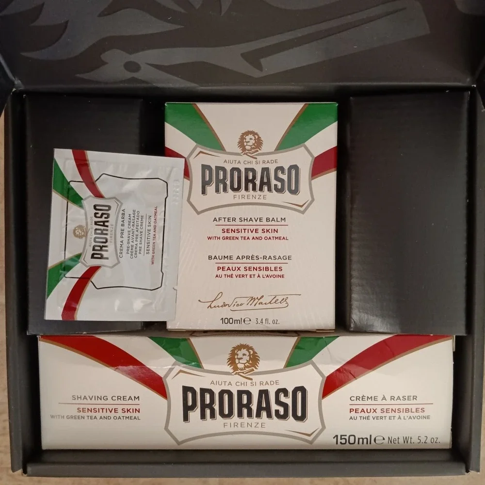 Proraso Classic Shaving Duo Box - Green, Red, White - Refresh, Coarse, Sensitive